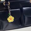 Cute Cartoon Egg Flower Keychain Lightweight Acrylic Summer Style Bag Charm For Women Girls Kids Durable Decorative Accessory