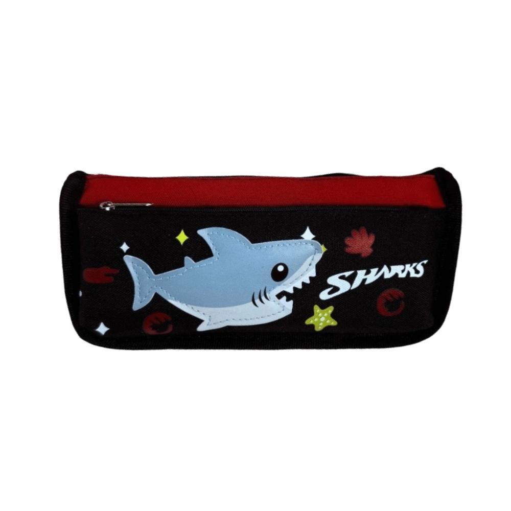 Cartoon Shark Pencil Case Large Capacity Stationery Organizer New Stationery Bag Students
