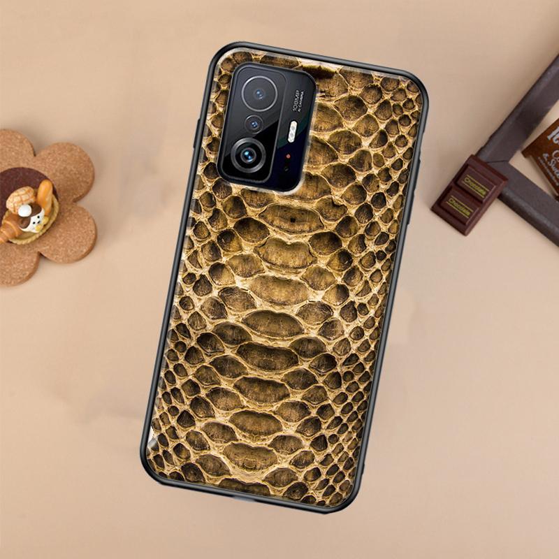 Snake Skin Case For Xiaomi POCO X7 X6 X5 X3 Pro F3 F5 F6 M6 Pro 13 14 Ultra 11T 12T 13T 14T Pro Cover