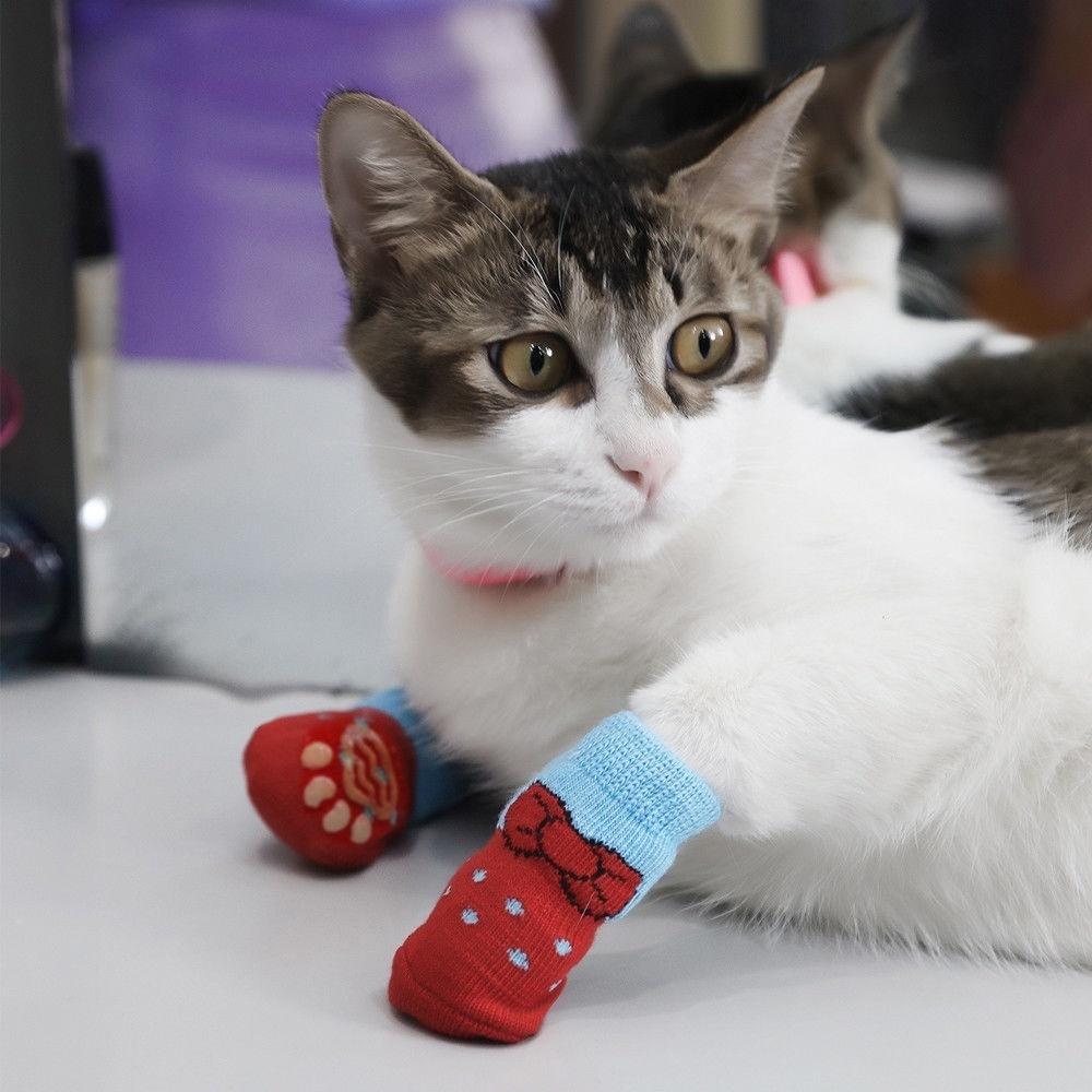 4-teilige warme, atmungsaktive Beinsocken für Hunde zum Schutz der Gelenke von Hunden und Katzen im Innenbereich.