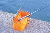 Daiichi Seiko Fishing Rod Red Bucket, 2-Pole Holder, 12L,