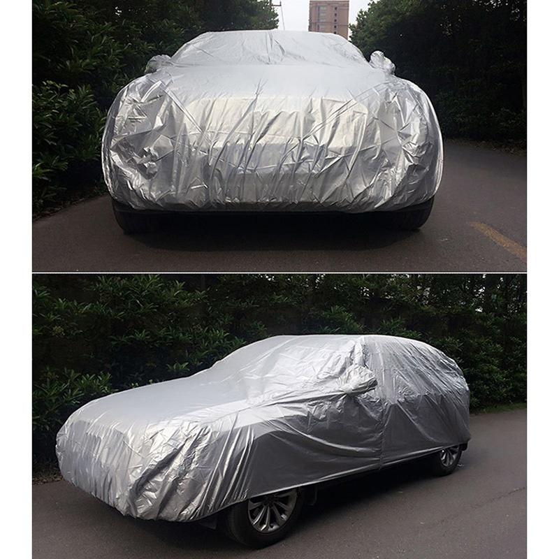 Housse Pare-soleil Pour Voiture - Taille Universelle (150x70 Cm) - Argentée, Imperméable, Anti-UV, Anti-gel