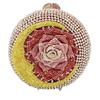 Mondblume Kristall Abend-Clutch-Taschen Strass Damen Blumig Party Runde Diamant-Clutches WHTUOHENG Damen Dinner Abschlussball Handtasche