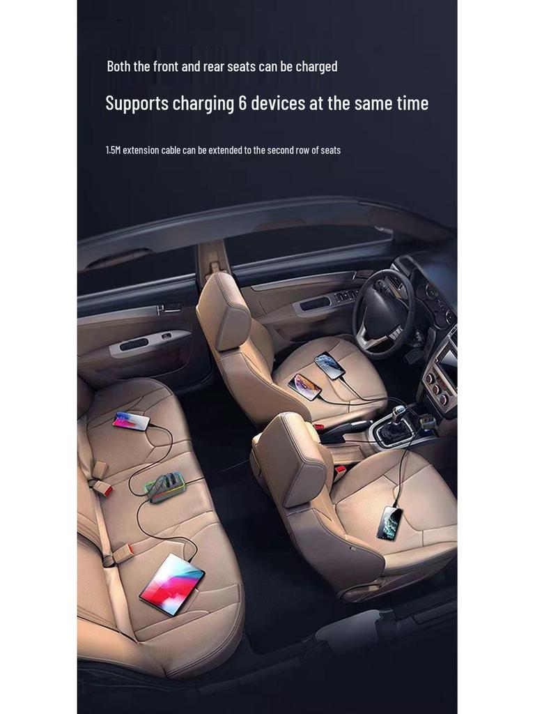 K Series Dual-Port Bluetooth Car Charger with Cable