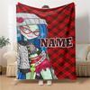 Custom Name Bold Beautiful Character Design Party Blanket For Couch Bed Plush Cozy Fuzzy Blanket Super Soft Warm Blankets For Fall And Winter 091636