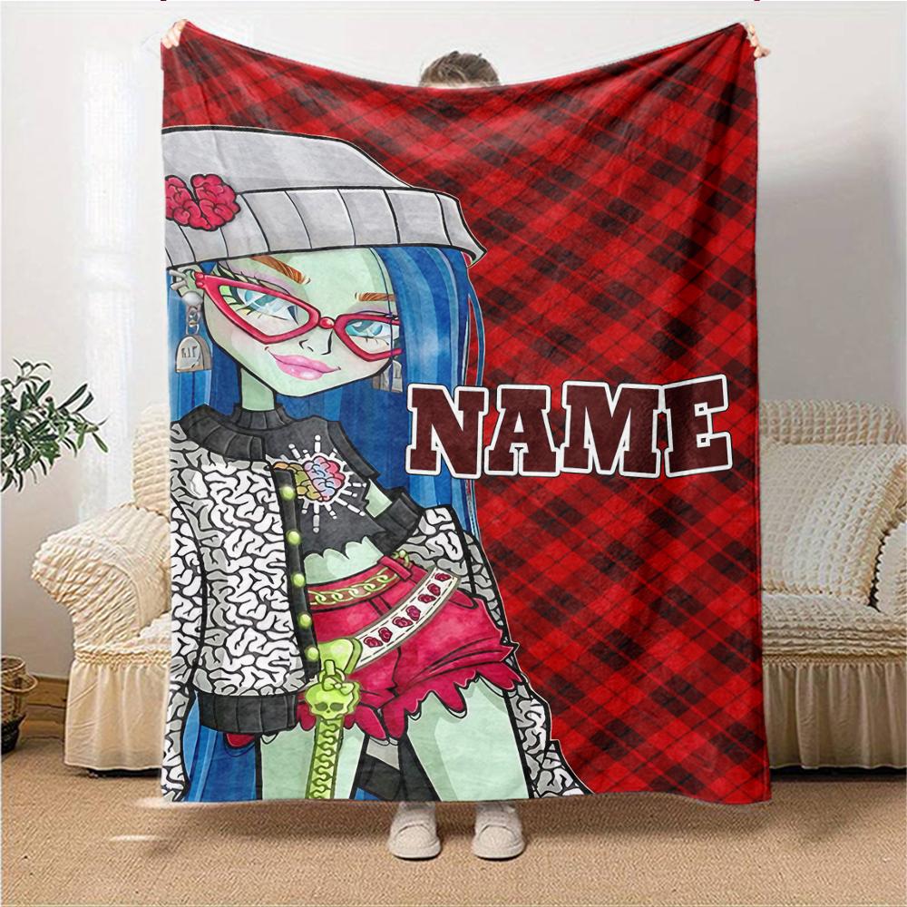 Custom Name Bold Beautiful Character Design Party Blanket For Couch Bed Plush Cozy Fuzzy Blanket Super Soft Warm Blankets For Fall And Winter 091636