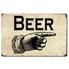 Arrow Beer Tin Sign, Rustic Metal Wall Decor for Bar Pub Garage
