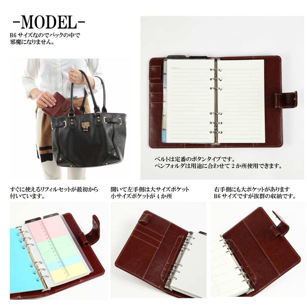 Monobox Japan System Notizbuch Stitch Serie B6 Bibel Marineblau Nachfüllset 10 Stück B6monobizone2-ny