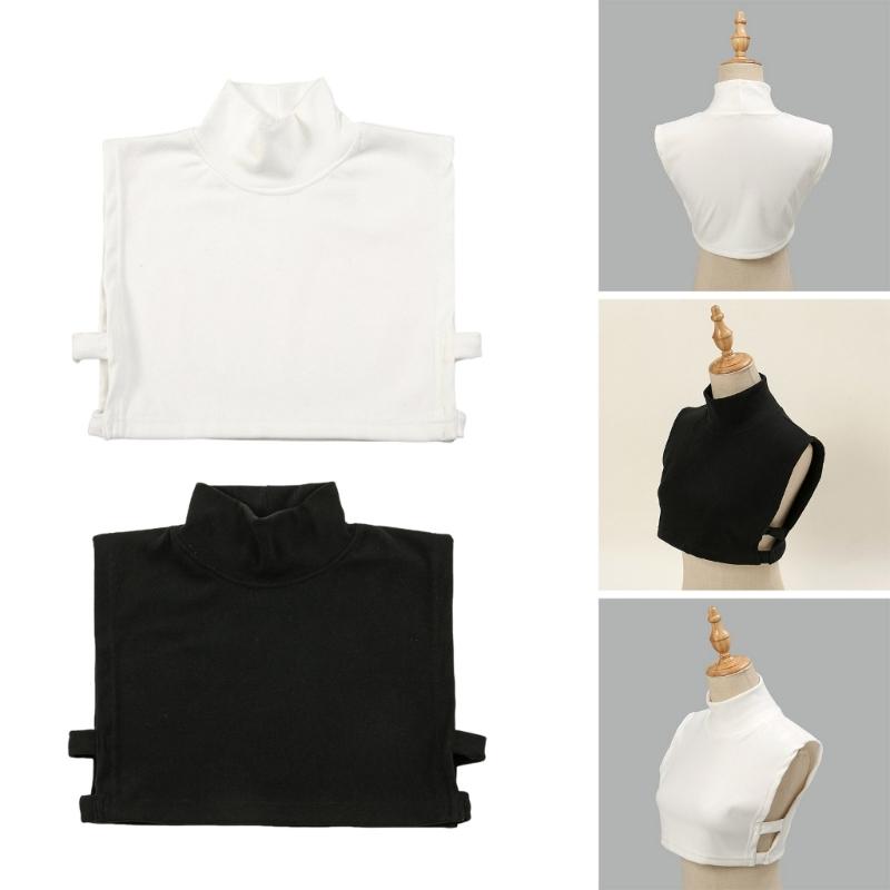 Turtleneck Collar Detachable Fake Collar Pullover Half Top Mock Neck Blouses Collar High Neck Cover for Women Layering