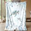 Ocean Life Adventure 31 Theme blanket Lightweight Warm Flannel Blanket Decorative Throw Blanket for Home Decoration