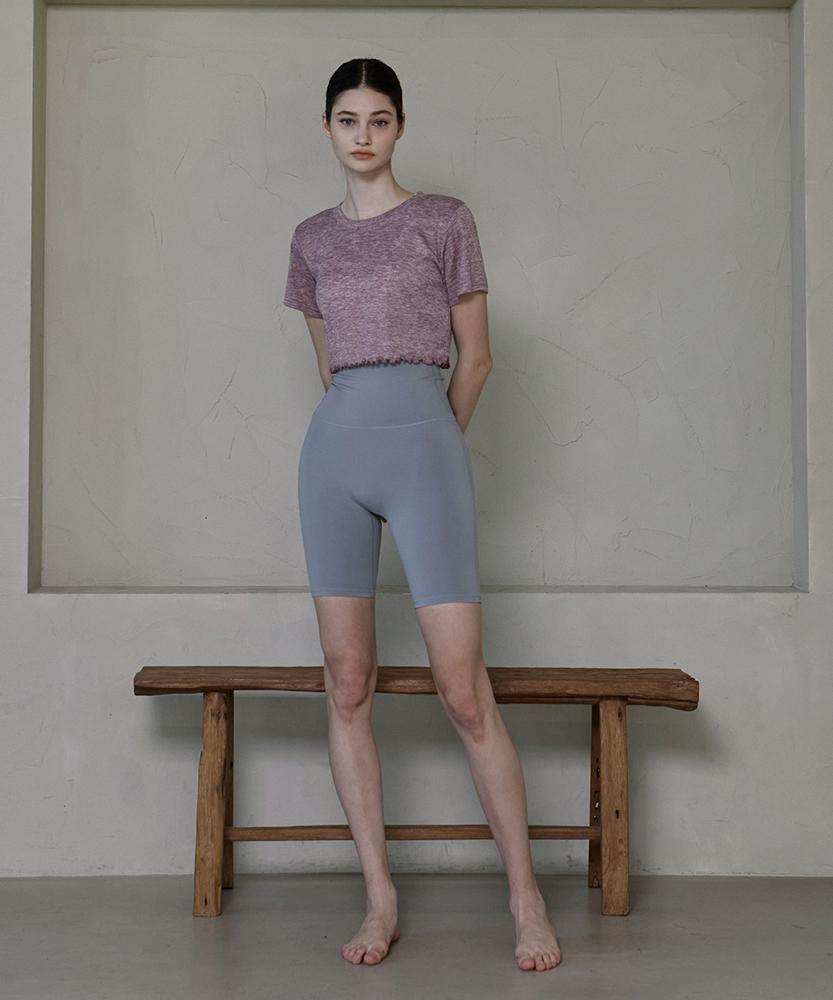 Debiweeo Women'S Yoga Wear Devi-T0018-Mist Pink Pilates New Wave Holic Crop