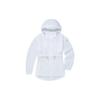 Solid Color Outdoor Long Sleeve Waist Cinched Hooded Breathable Sun Protection Jacket Women Jackets White WR0363-100