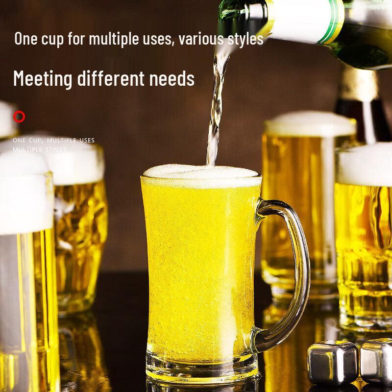 Heat-Resistant Tempered Glass Mug with Handle