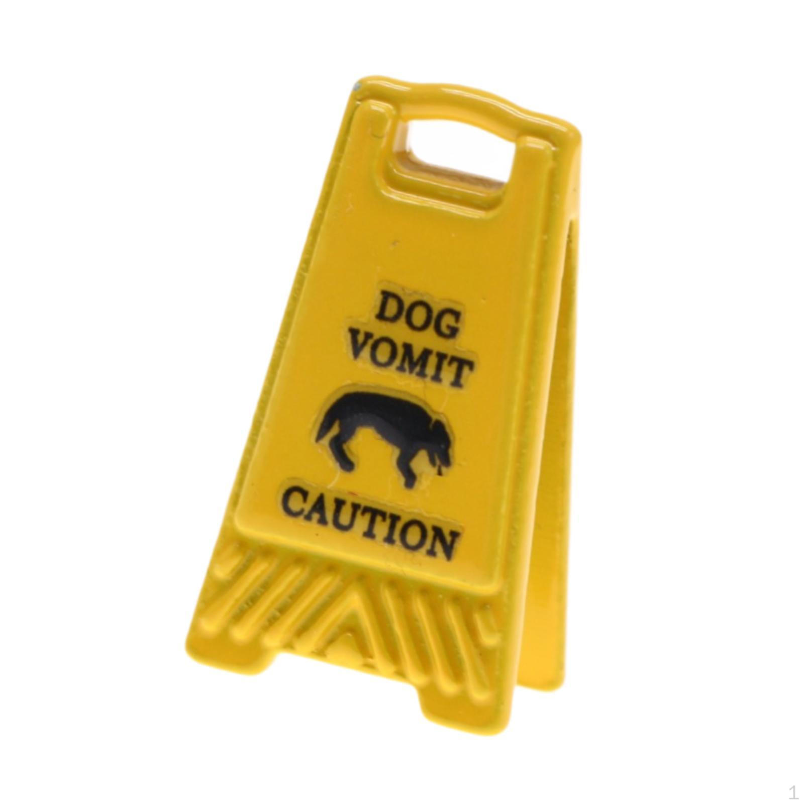 

1:Знак «Осторожно!» в масштабе 12 для миниатюрной сцены кукольного домика своими руками Dog Vomit