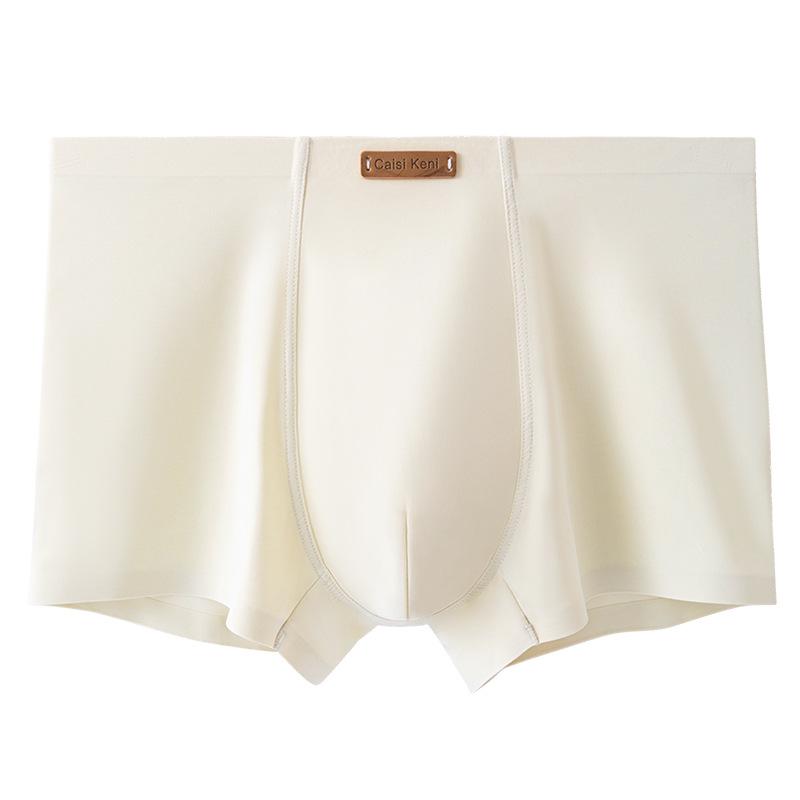 Men s Quick-Dry Ice Silk Boxer Briefs - Summer Seamless, Breathable, Antibacterial Mid-Waist Underwear XL