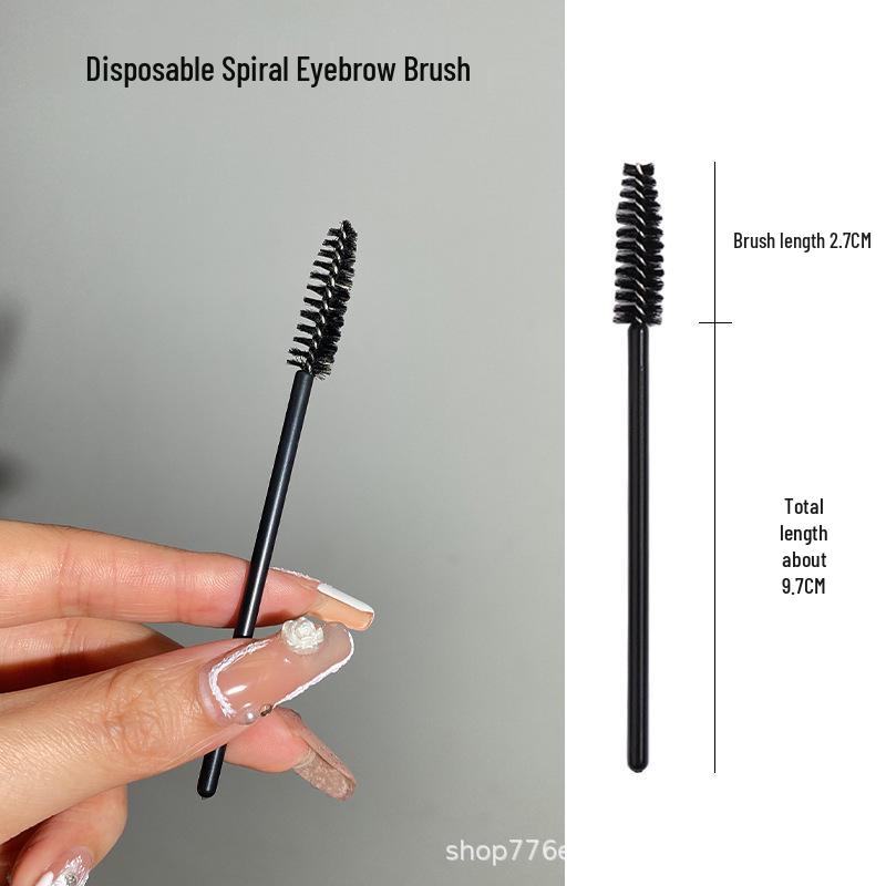 Disposable Spiral Mascara & Eyebrow Brush: Portable, Hygienic Beauty Tool for Lashes & Brows