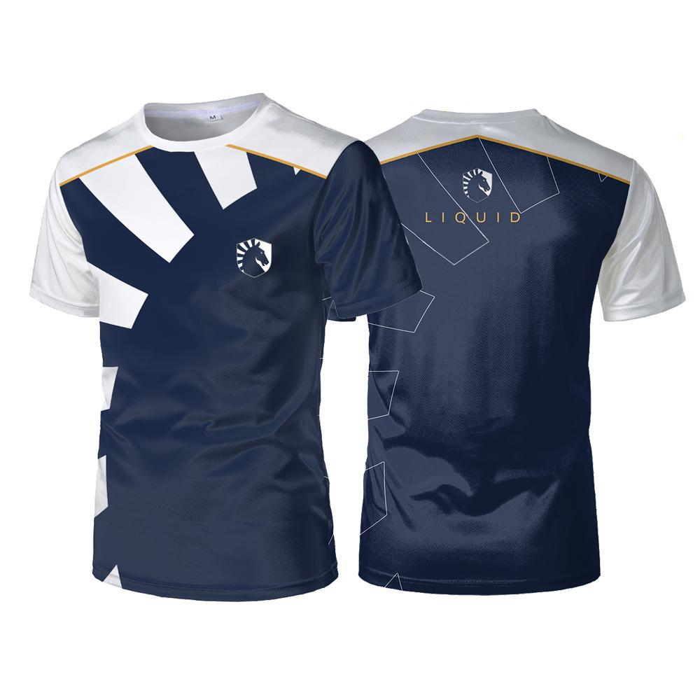 Liquid Team Team Uniforms CS:GO E-sports Competition Training Men's Sports T-shirts Breathable Casual Oversized Tops Tees