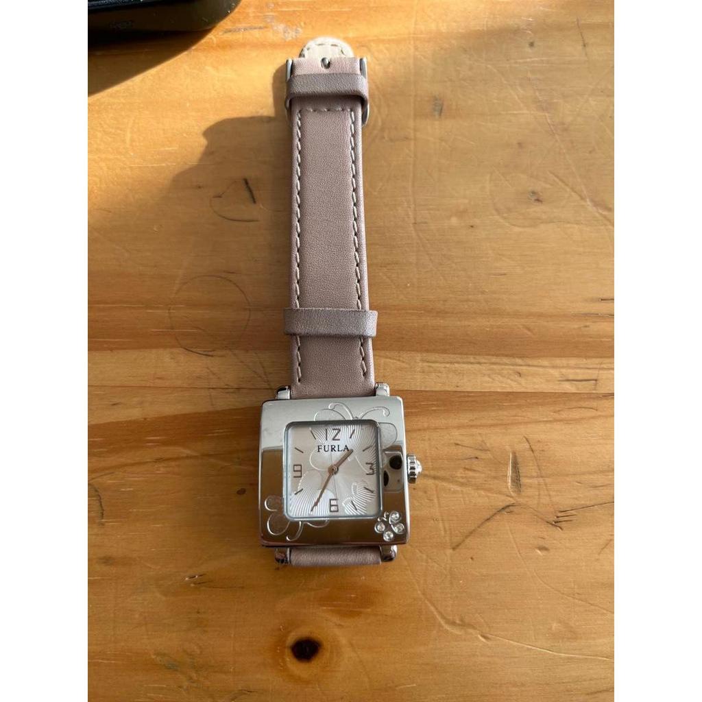 Used FURLA Crystal Watch Quartz Fudo
