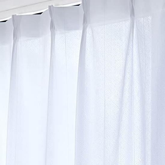 Ezee Curtains Made in UV Heat Heat Energy Power Obscures Interior View Day and Flame Retardant Washable Mirror Lace Retardant Size 100cm x Set of 2 -