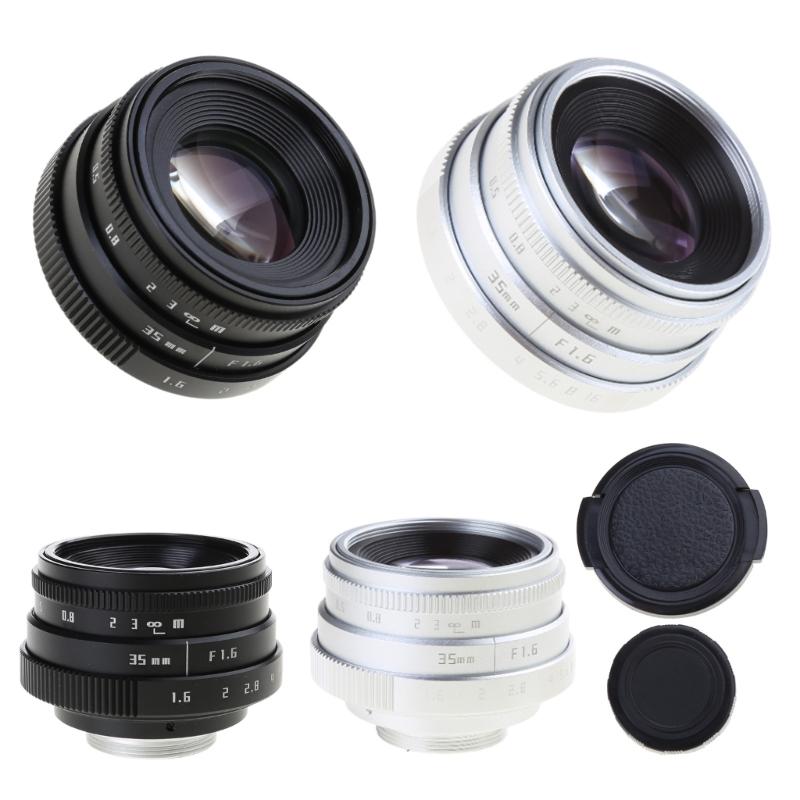 35mm F1.6 C-Mount Große Blende Manuell Fest Brennweite Porträt Kameraobjektiv Zubehör Passend für M4/3 Mount Kameras Zubehör
