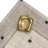 1Pc Natural Stone Irregular Square Pendant 16×20mm, Golden‑Plated Bezel‑Set Gemstone Charm for DIY Necklace Jewelry Making