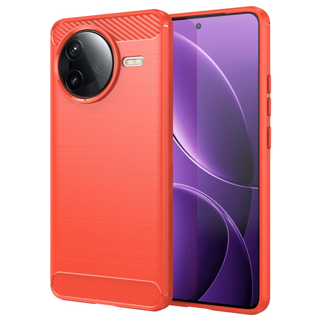 For Xiaomi Poco F7 Pro 5G/Redmi K80 5G Case Protective Phone Cover Carbon Fiber Texture Brushed