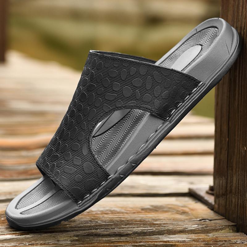 Modische Sommer Anti-Rutsch Bequeme Abriebfeste Flache Schuhe für Herren Strand Camping Schuhe Vielseitig für Zuhause Pendeln Herren Hausschuhe