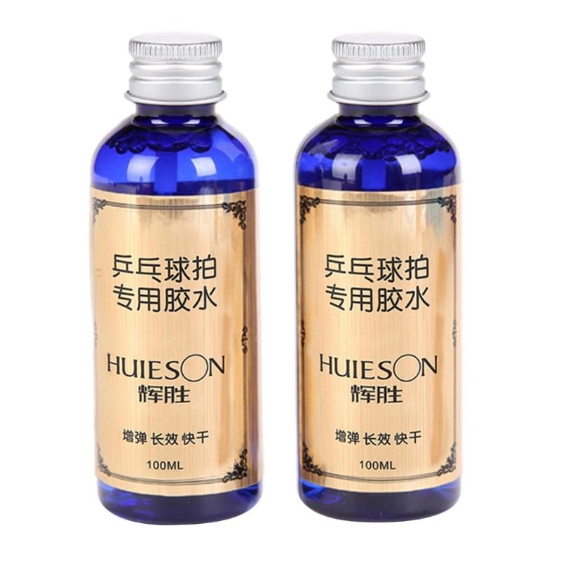 100ml Tischtennis-Kleber Professionelle Speed-Flüssigkeit Super Spezieller Pinsel Pingpong-Schläger Belag Schulbüro-Zubehör