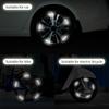 20pcs Car Wheel Hub Reflective Stickers Set Tire Rim Luminous Glow Decoration Strips for Motorcycle Bicycle Night Safety Driving