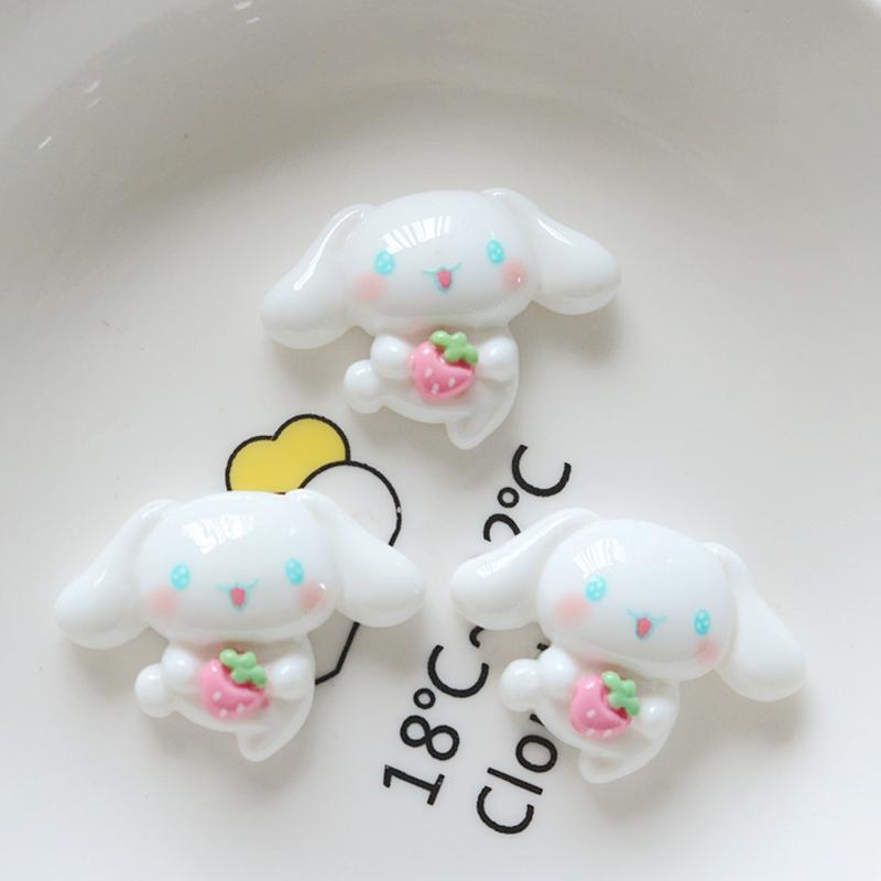 10 Pcs New Kawaii Cartoonear Dog Rabbit Game Nime Characters Resin Scrapbook Diy Jewelry Children Gift Hairpin Accessories A1