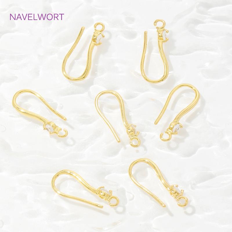 20Pcs/Lot 18K Gold Plated Brass Earwire Hooks For Jewelry Making Supplies,Hooks For Earrings,Accessories For Earrings