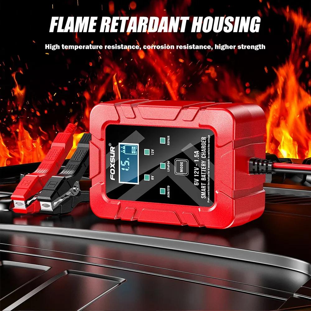 6V 12V 1.5A Smart Car Battery Maintainer Battery Trickle Charger for RV Car Truck Motorcycle SEA Fast Charger