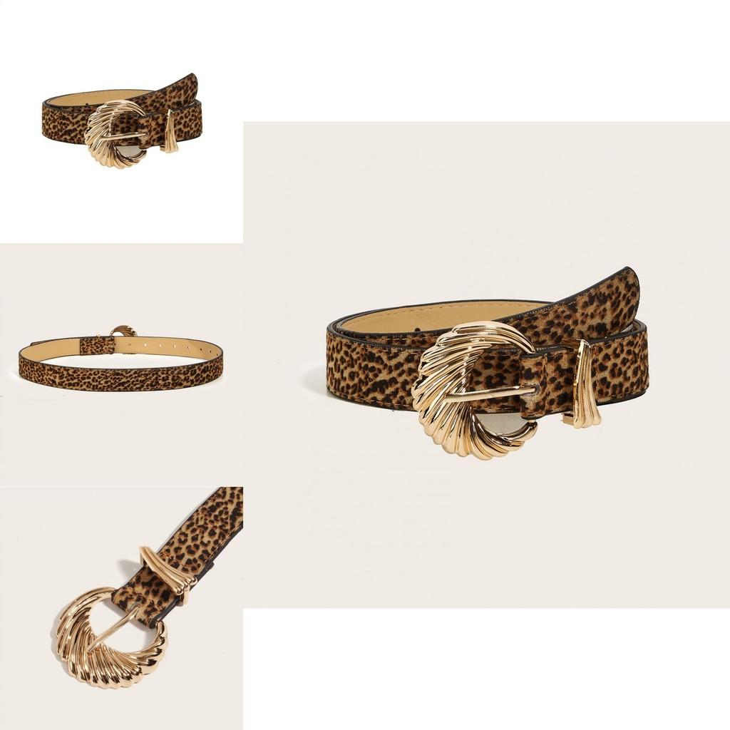 Tiger Print Stylish Narrow Belt With Faux Leather And Metallic Clasp For Office And Daily Use