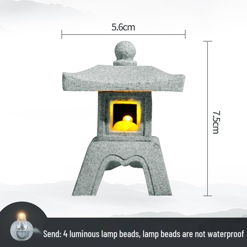 Pebble Bridge Small Boat Ornament: Miniature Water Bonsai Rockery Decoration for Floral Landscapes.