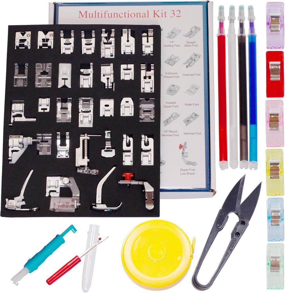 Deluxe Presser Foot Set: 32-62pcs Multifunctional Sewing Accessories for Home Machines