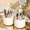 360 Degree Rotating Makeup Brush Holder Cosmetics Organizer With Lid for Vanity Multi-Functional Pen Holder Lipstick Storage Box