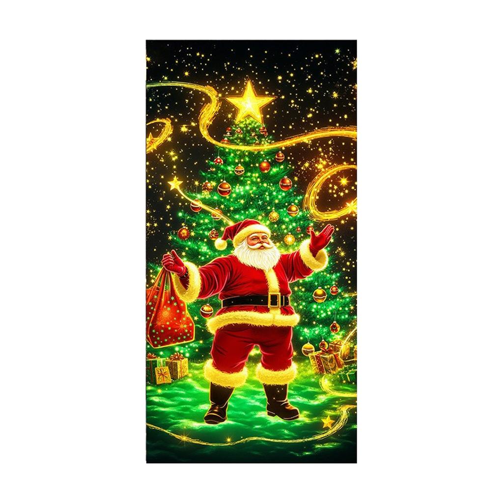 Christmas UV Fluorescent Door Banner/cover Background/holiday Party Decoration/Christmas Decorative Hanging Cloth