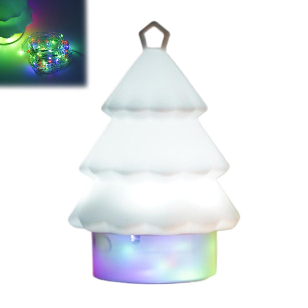 

10m Christmas Tree Light String Rechargeable Colorful Atmosphere Lantern Foldable LED Christmas Tree Night Hook For Kids
