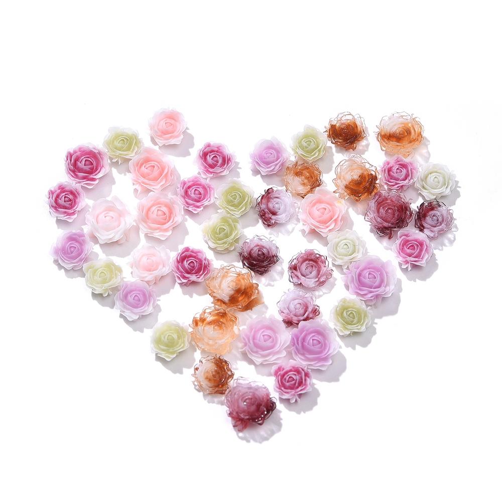 1Box Mixed 3D Nail Charms Resin Bowknot Leaf Pearl Nail Art Decorations DIY Manicure Tools Parts Nail Accessories Boxed