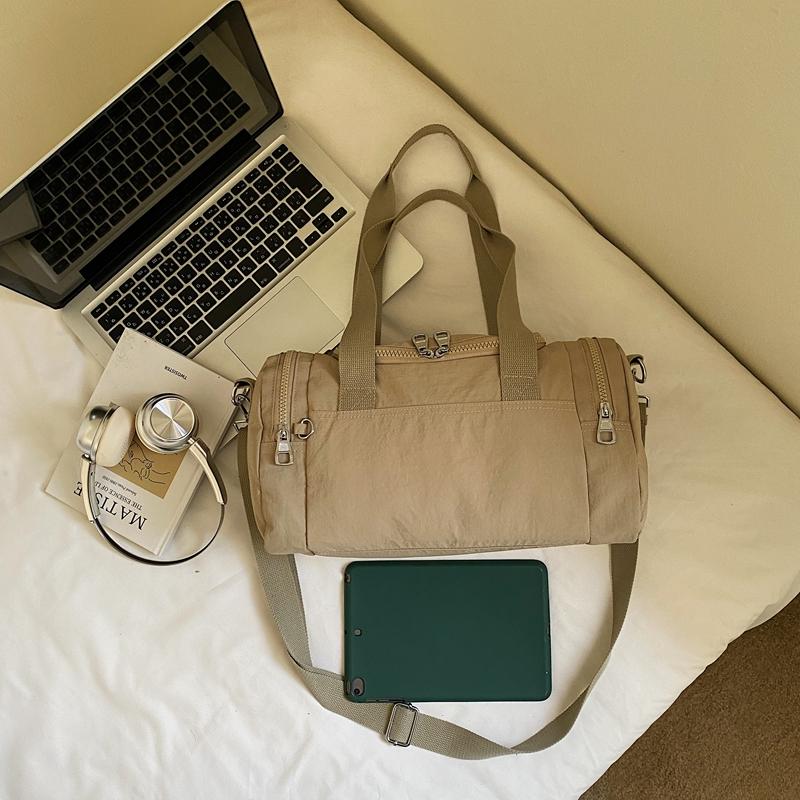 Waterproof Travel Bag Women's Shoulder Bag Solid Color Large Capacity Crossbody Bag