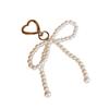 Perle Schleife Anhänger Herz Schlüsselanhänger Süß Niedlich Anhänger Ornament Schlüsselring Rucksack Dekoration Schmuck für Frauen Mädchen