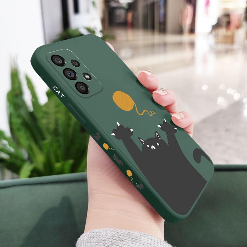 

Wool Cat Case For Samsung A54 A34 A24 A14 A73 A53 A33 A23 A13 A03 A03S A72 A52 A52S A32 A12 A71 A51 A31 A22 A21S 4G 5G Cover Samsung A72