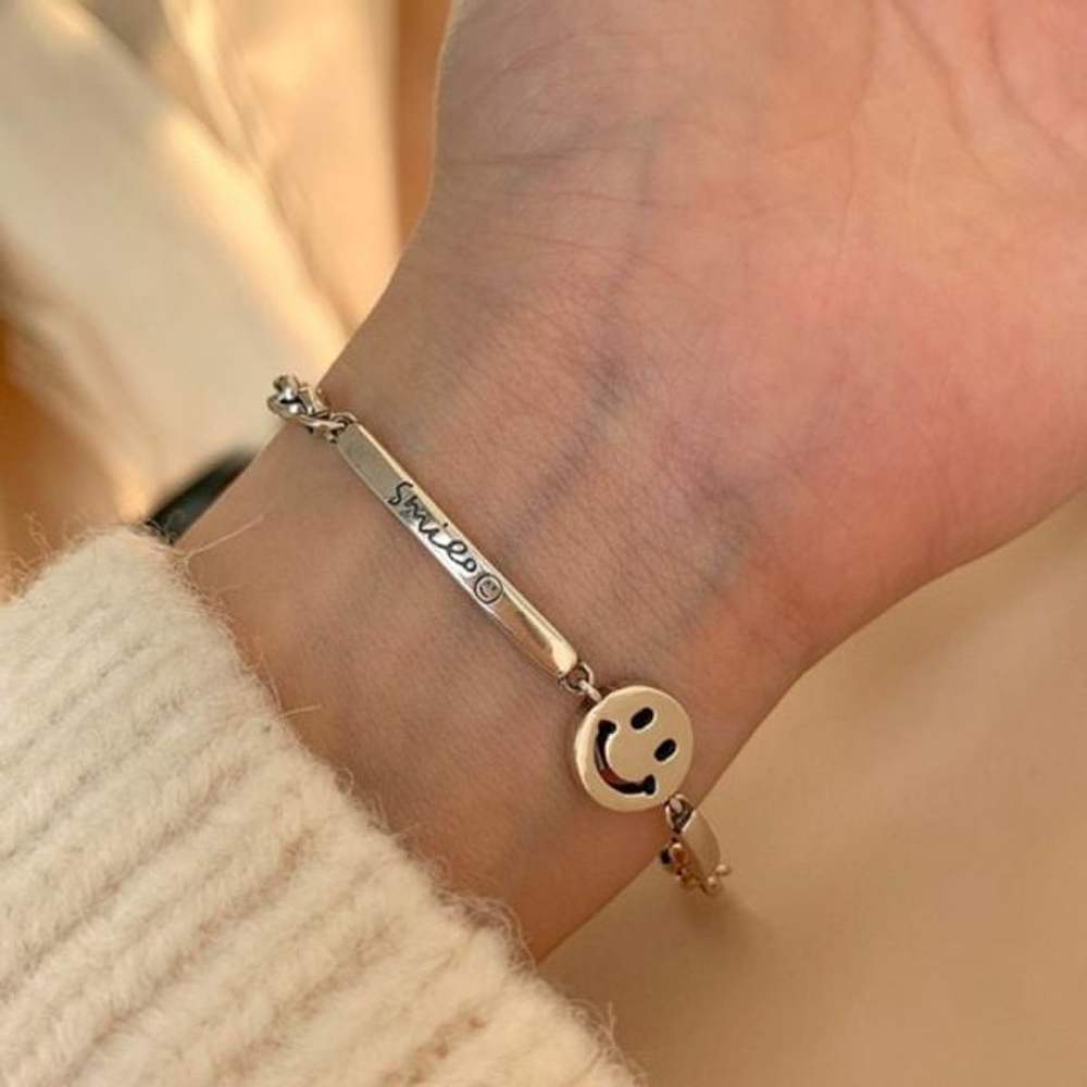 Smile Bracelet Unique Curved Smiling Face Jewelry