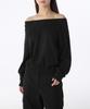 MUSINSA STANDARD WOMAN Women'S Off-Shoulder Sweatshirt [Black]