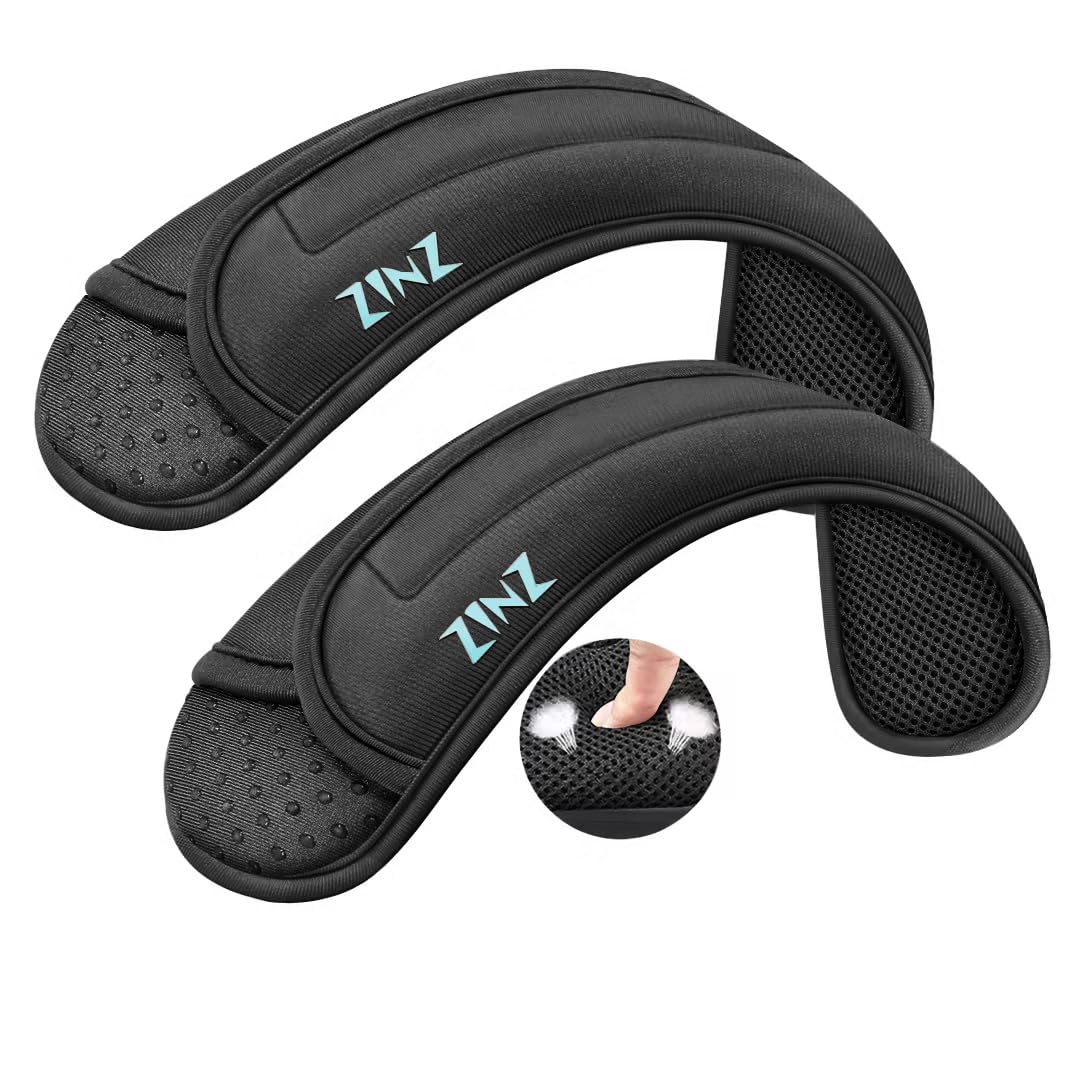 

[ZINZ] 2-Pack Ultra-Thick Cushioned Universal Shoulder Pad for Bags, Luggage, and Crossbody Bags, Plus Long, Non-Slip, and Breathable, Dark Gray