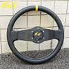 JDM BLITZ Style 2 Spoke Steering Wheel Universal 12.6inch Deep Corn Racing Drift Steering Wheel