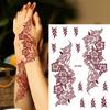 Tattoo Stickers Indian Henna Brown Red Lace Tattoo Stickers Henna Tattoo