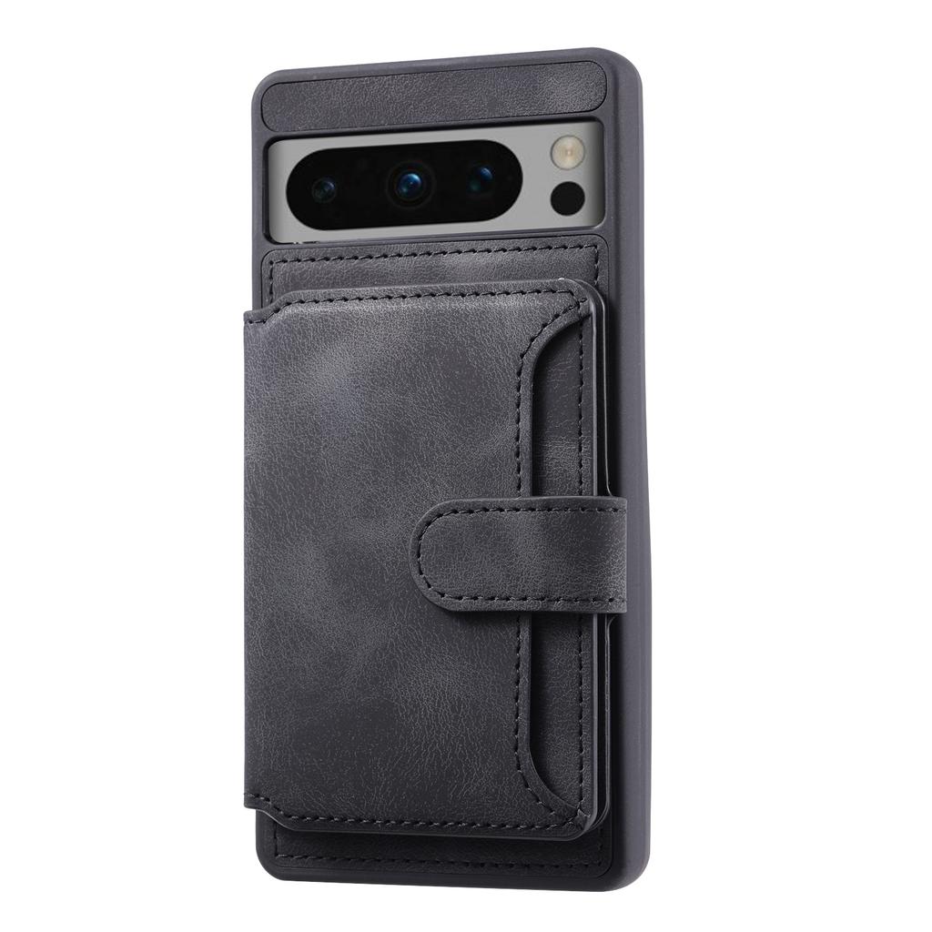 For Google Pixel 8 Pro RFID Blocking Wallet Case PU Leather Coated TPU Phone Kickstand Cover