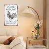 Retro Chicken Metal Tin Sign 12x8 Inch Funny Vintage Plaque Bar Wall Decor