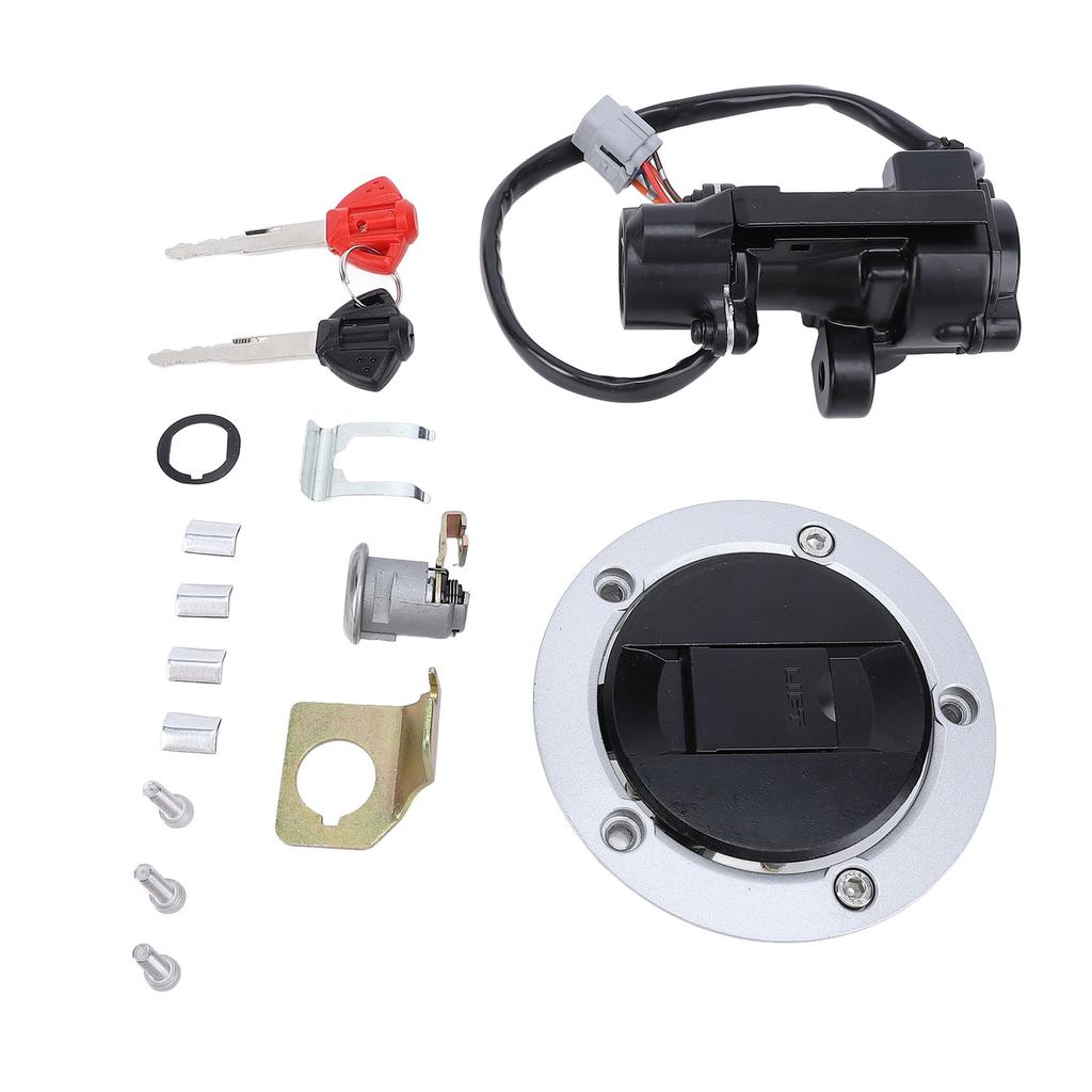 Ignition Switch Fuel Gas Cap Seat Lock Set Metal ABS Replacement for Suzuki GSXR600 GSXR750